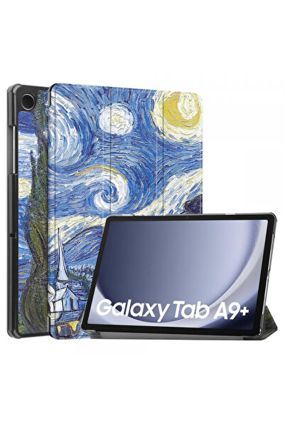 Samsung Case for Galaxy Tab A9+, Techsuit, FoldPro Starry Night, Multicolor
