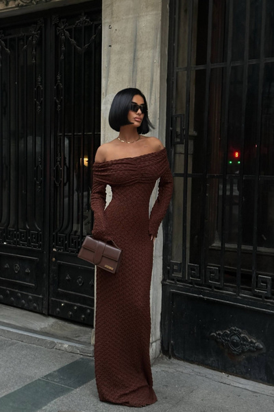 Love Fab Рокля с детайли на предната част и дантелена яка тип „Мадона“