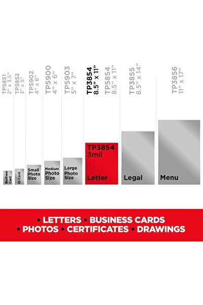 Scotch Thermal Laminating Pouches, 100-Pack, 8.9 x 11.4 Inches (Letter Size) (TP3854-100)
