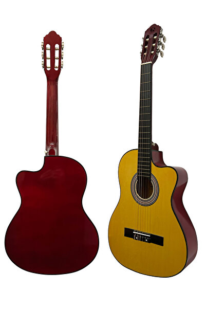 Fourtune Luca CW-200YL Sarı Kesik Kasa Klasik Gitar Seti 4/4 Sap Ayarlı (Cutaway)