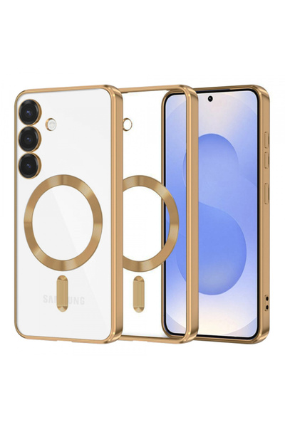 Samsung Husa MagSafe pentru Galaxy S25 S931, Techsuit, Luxury Crystal, Aurie