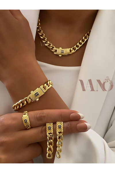 vano2022 طقم مطلي ذهب