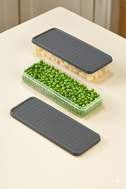 Orvila 4-Piece Transparent Storage Container Set Suitable for Refrigerator Freezer Organizer Set 4X1200 ml