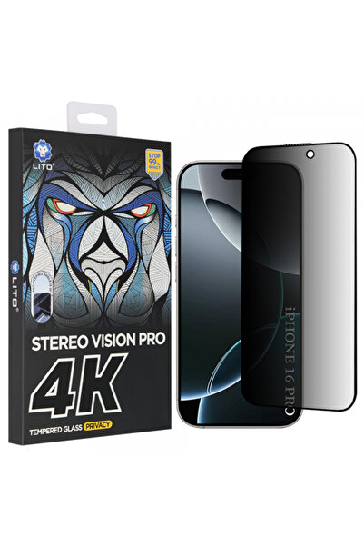 Apple Privacy Screen Protector Lito D+ Max 4K for iPhone 17 / 16 Pro, Tempere...