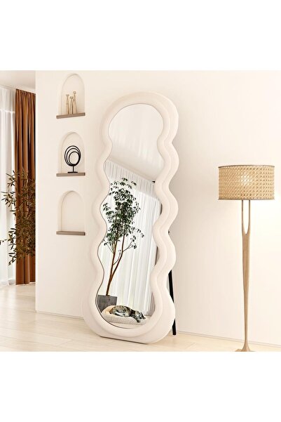 KEKE Wavy Shaped Full Length Dressing Mirror 80X180 CM Off White