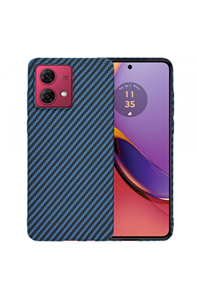 Motorola Θήκη Moto G84, Τεχνική στολή, Κέλυφος από Ίνες Ανθρακονήματος, Τυρκουάζ