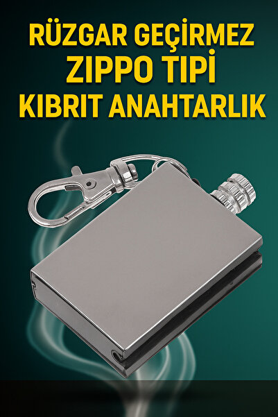 Arura Global Rüzgarda Sönmez Metal Kibrit Anahtarlık – Outdoor Kamp Çakmağı