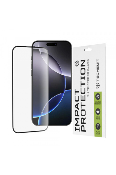 Apple Протектор за екран Techsuit за iPhone 16 Pro Max, закалено стъкло, пълн...