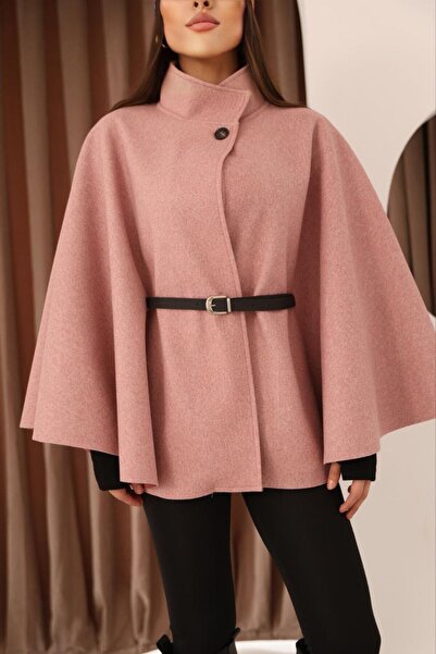 MIZUKI Judge Collar Belt Detailed Stamp Poncho