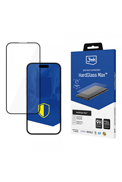 Apple 3MK HardGlass Max Screen Protector for iPhone 17 Pro, Tempered Glass, Full