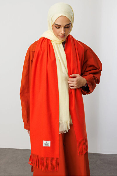 Mooncorn Orange Wool Scarf