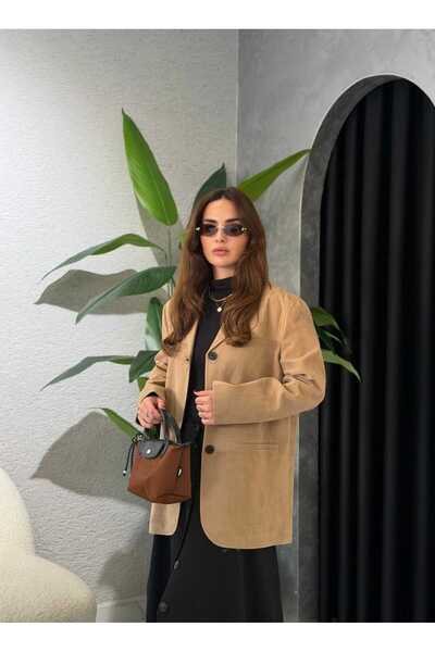 By Merve Darende Premium Süet Blazer Ceket