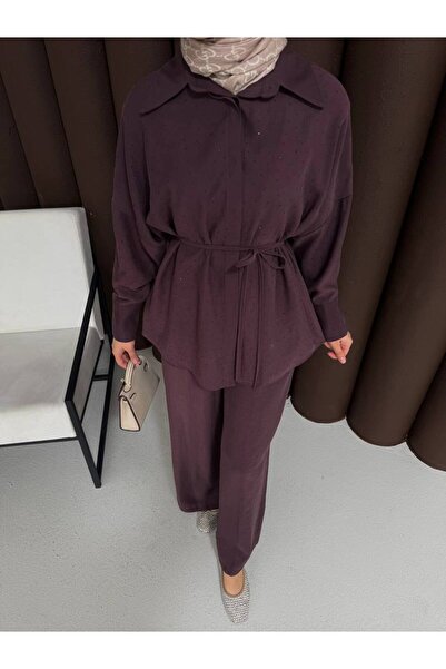 merve ada design Taşlı Modal Takım