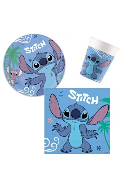 Procos S.A. Set 36 piese veselă petrecere 'Stitch' - pahare carton, farfurii,...