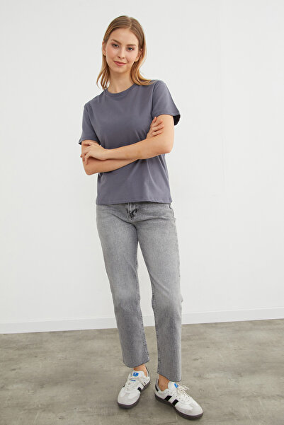 Fulla Moda Basic T-shirt με Γιακά Crew