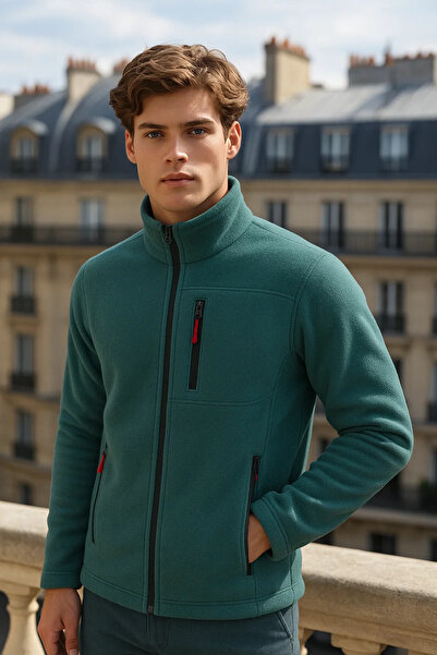 COMBİNE MİCHAİL Men's Winter Zippered Comfortable 3-Piece Sweatshirt