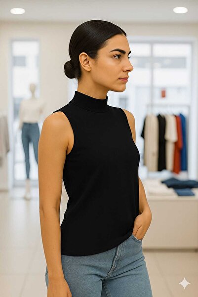 MojerHermosa Turtleneck Zero Sleeve Combed Cotton Bodysuit