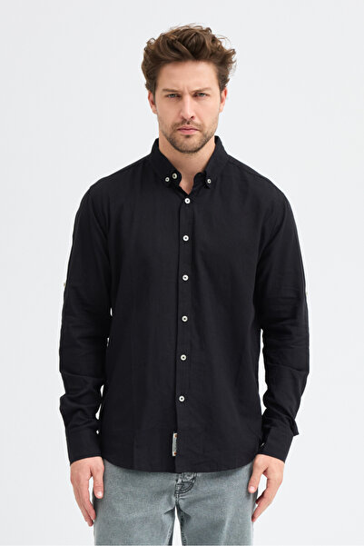 Cosplay Men's Oxford Fabric Solid Button down Collar Regular Fit Long Sleeve Shirt