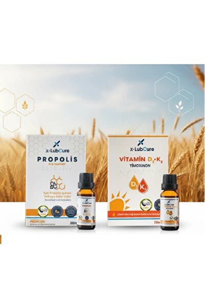 X-LabCure مستخلص البروبوليس السائل وفيتامين D3K2 (يتضمن زيت الكمون والتيموكينون)
