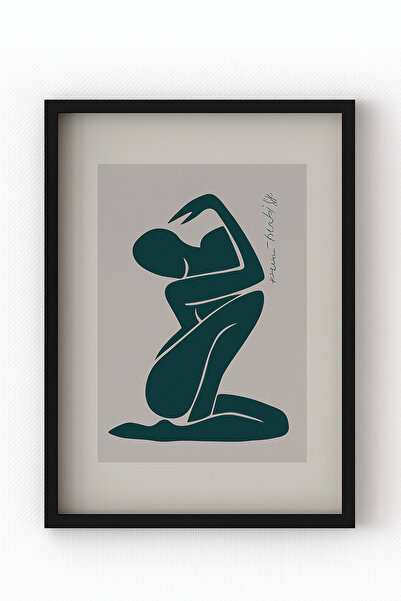 MIOVI Siyah Ahşap Çerçeveli Matisse “Blue Nude” Poster – Minimalist Modern Sa...