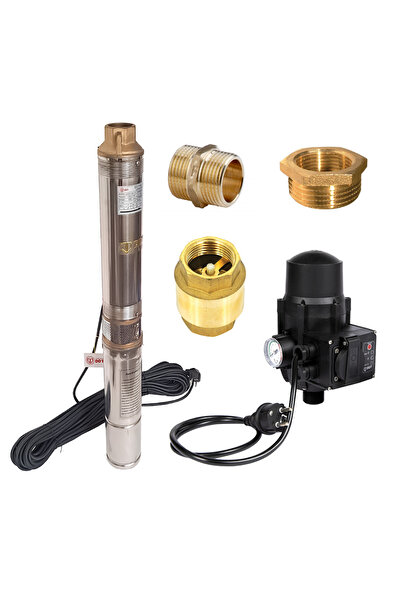 DDT Pompă submersibilă pentru apă curată 4QJD2-8, 1500 W, 8 turbine, 7 mc/h +...