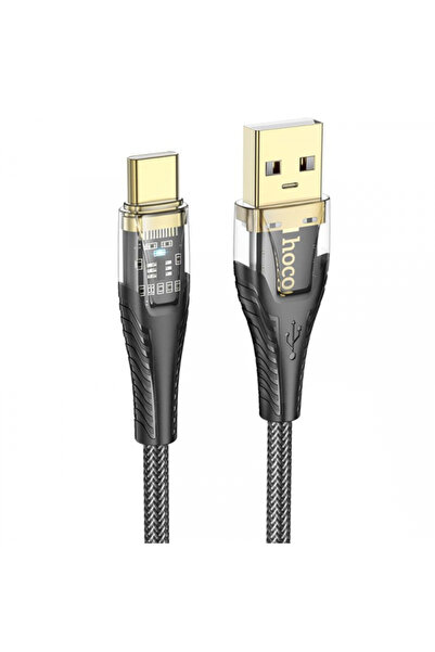 Hoco Cablu Date si Incarcare USB-A - USB-C U121, 60W, 1.2m, Negru