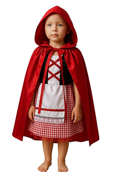 Gala Kostüm Costum pentru fetiță Scufița Roșie cu fustă în carouri