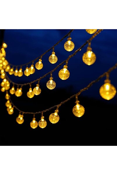 Premium Ticaret 5 m 28 LED Kristal Top Gün Işığı – Şeffaf Kablo – Fişli Eklemeli