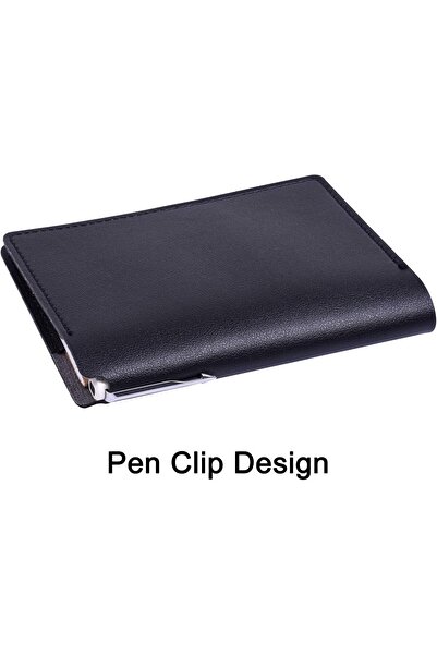 Generic Wizdombro PU Leather Pocket Notebook Cover for 3.5x5.5 in (Pack of 2) - Black