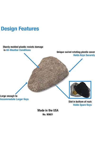 Lucky Line Magnetic Key Hiding Rock - 1 Pack, Plastic