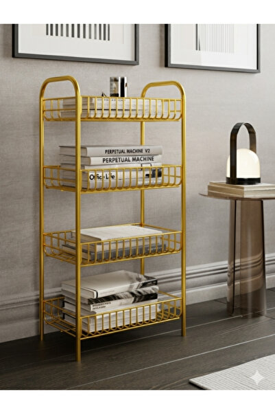 Emkatex 4 Katlı Kitaplık,Sebzelik,Banyo,Mutfak Çok Amaçlı Raf (80x40x23 cm)