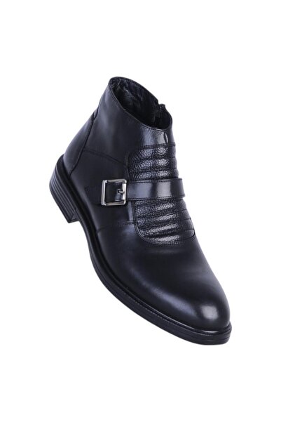 Censay Ανδρικές μπότες 159 Black Garne Zigana από 100% δέρμα και γούνα