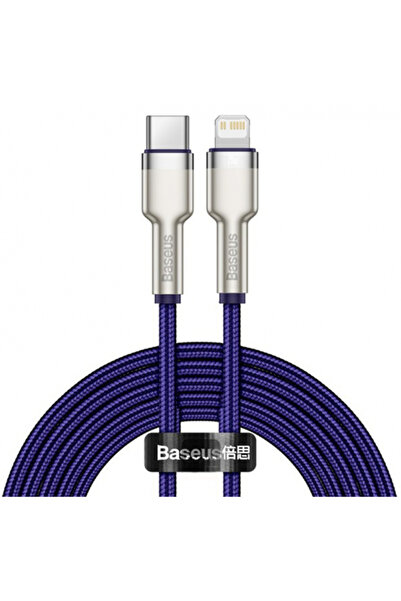 Apple Baseus Cafule Metal Series USB-C - Lightning Data and Charging Cable, 20W, 2m, Purple CATLJK-B05