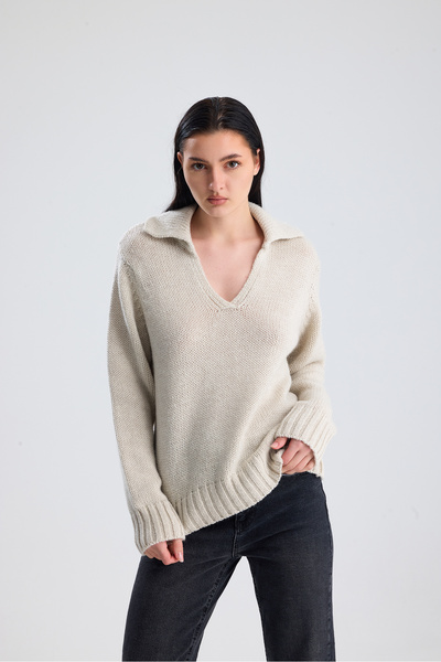 Figo Polo Neck Women's Sweater