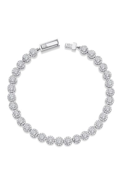 Creative Diamond Pırlanta Efektli Kadın Yuvarlak Su Yolu Bileklik – Sonsuz Işıltı Tasarımı