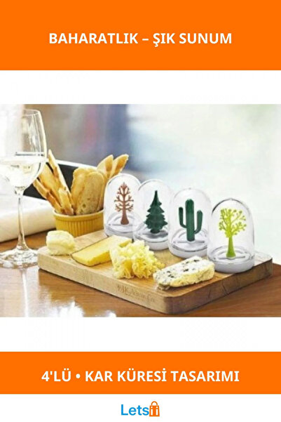 Letsii طقم توابل للفصول الأربعة مكون من 4 قطع بتصميم كرة الثلج