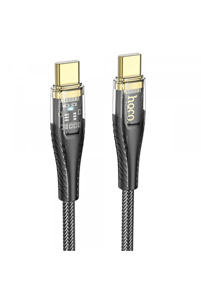 Hoco Cablu Date si Incarcare USB-C - USB-C U121, 60W, 1.2m, Negru