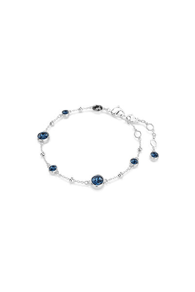 Swarovski Imber Bileklik, Yuvarlak kesim, Mavi, Rodyum kaplama