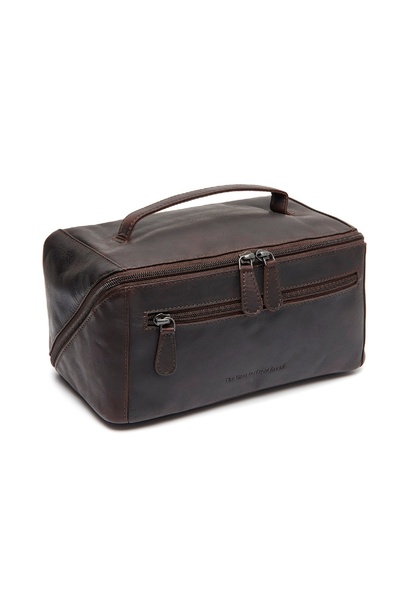 The Chesterfield Brand The Chesterfield Brand Cosmetic Bag, Made of Genuine Leather, Elmia, Dark Brown