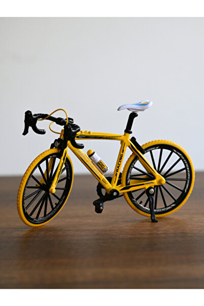 bebeym Metal 1:10 Oyuncak Bisiklet - Die Cast Bisiklet - Model Bisiklet - Sarı
