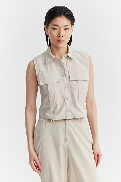 PAULMARK Γυναικείο γιλέκο με μηδενικό μανίκι με τσέπες