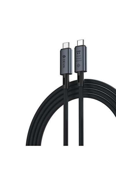 Devia Cablu Date si Incarcare USB-C - USB-C EC641, 240W, 1m, Negru