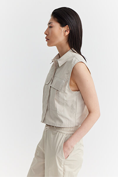 PAULMARK Γυναικείο γιλέκο με μηδενικό μανίκι με τσέπες