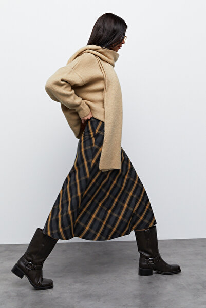 urban focus Midi Length Plaid Skirt