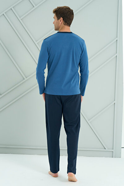 REMSA Чоловічий комплект піжами з довгими рукавами з інтерлоку 2213 Saks