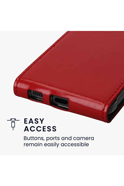 KWmobile Case for Samsung Galaxy Xcover 5, Red, -leather/Silicone, KWM000012NW003C