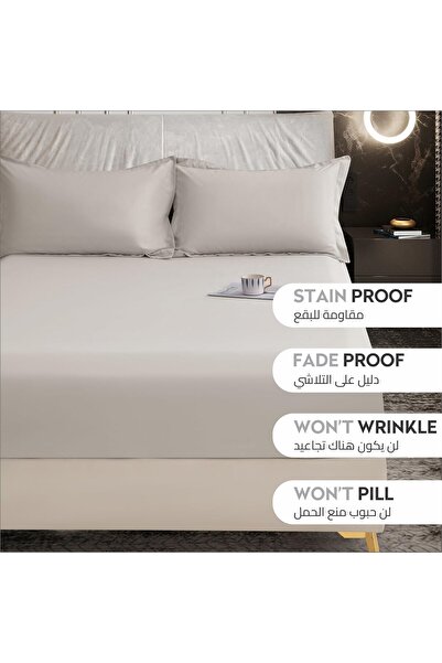 Generic D Donetella Feel The Luxury Fitted Sheet - Single 90×190 cm, Deep Pocket 30 cm, Microfiber, Light B