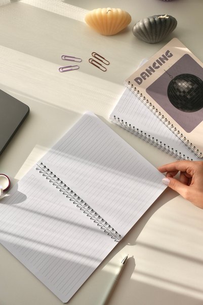 Mirya Notes A5 Spiralli Okul Defteri Çizgili 2’li Set 80 Yaprak Leopar-Disco