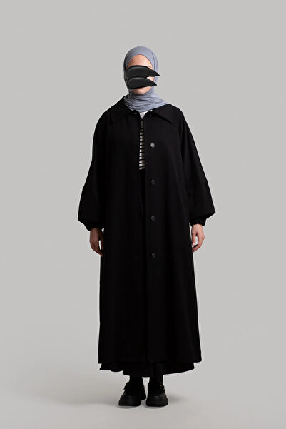 Lemaye Premium Oversized Trench Coat - Black