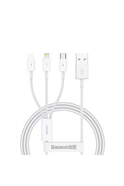 Apple Cablu Încărcare USB-A - Lightning / microUSB / USB-C Baseus Superior 3i...